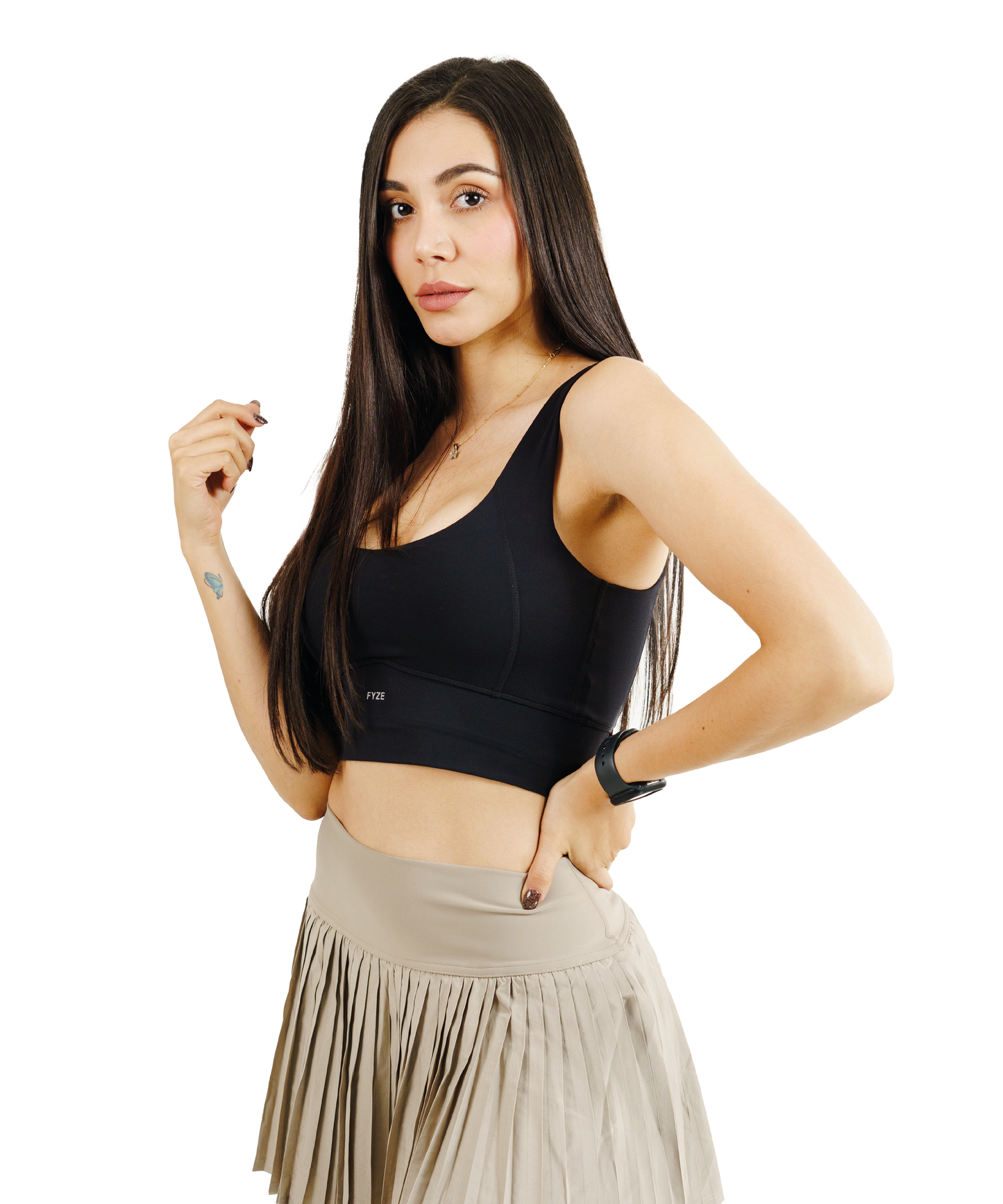 Pleats Skirt Beige
