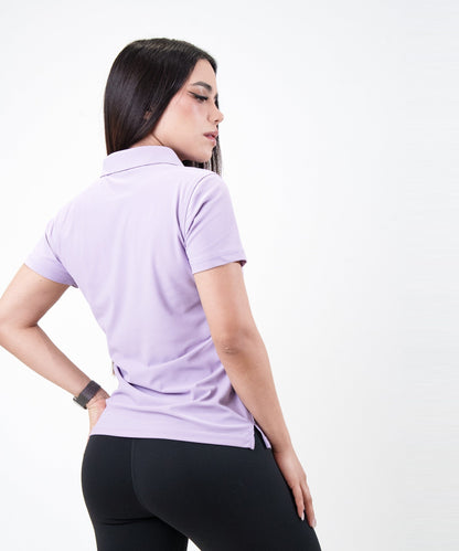 Polo Fly Mujer Lila, vista de espalda