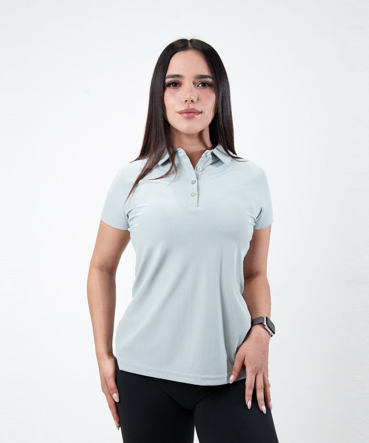 Polo Fly Mujer Gris, vista de frente