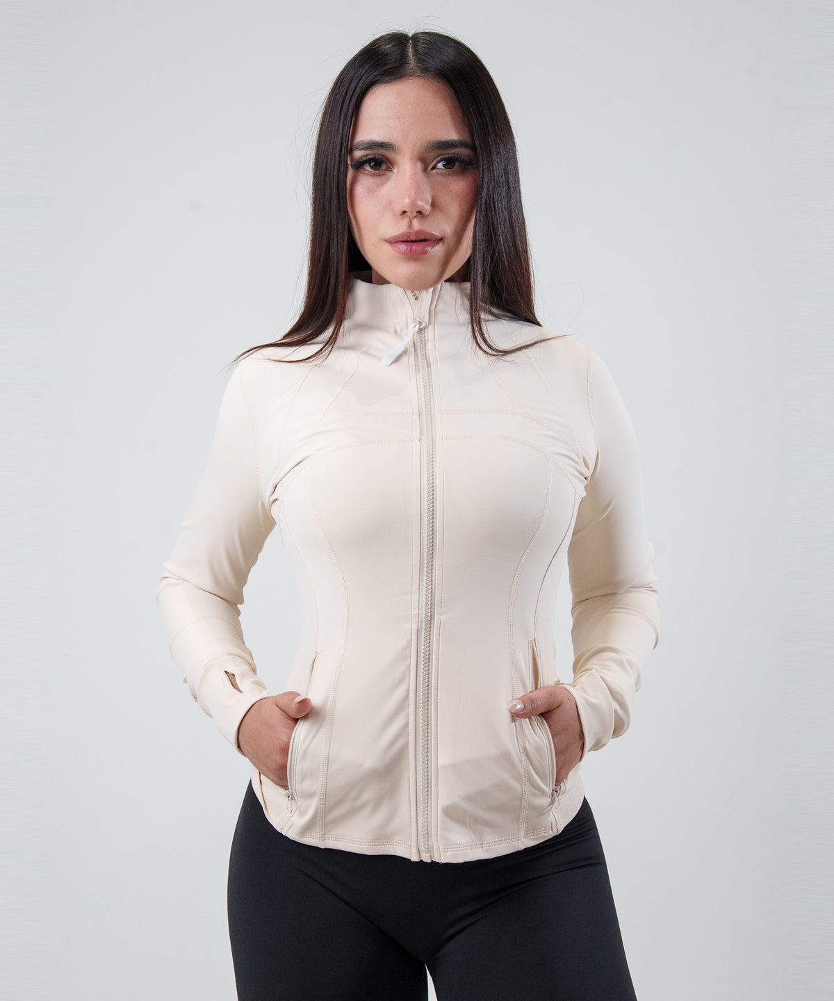 Slim Fit Jacket Beige Fyze, vista de frente