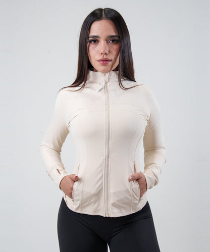 Slim Fit Jacket Beige Fyze, vista de frente