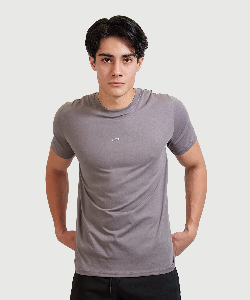 Playera Slim Fit Gris Oscuro