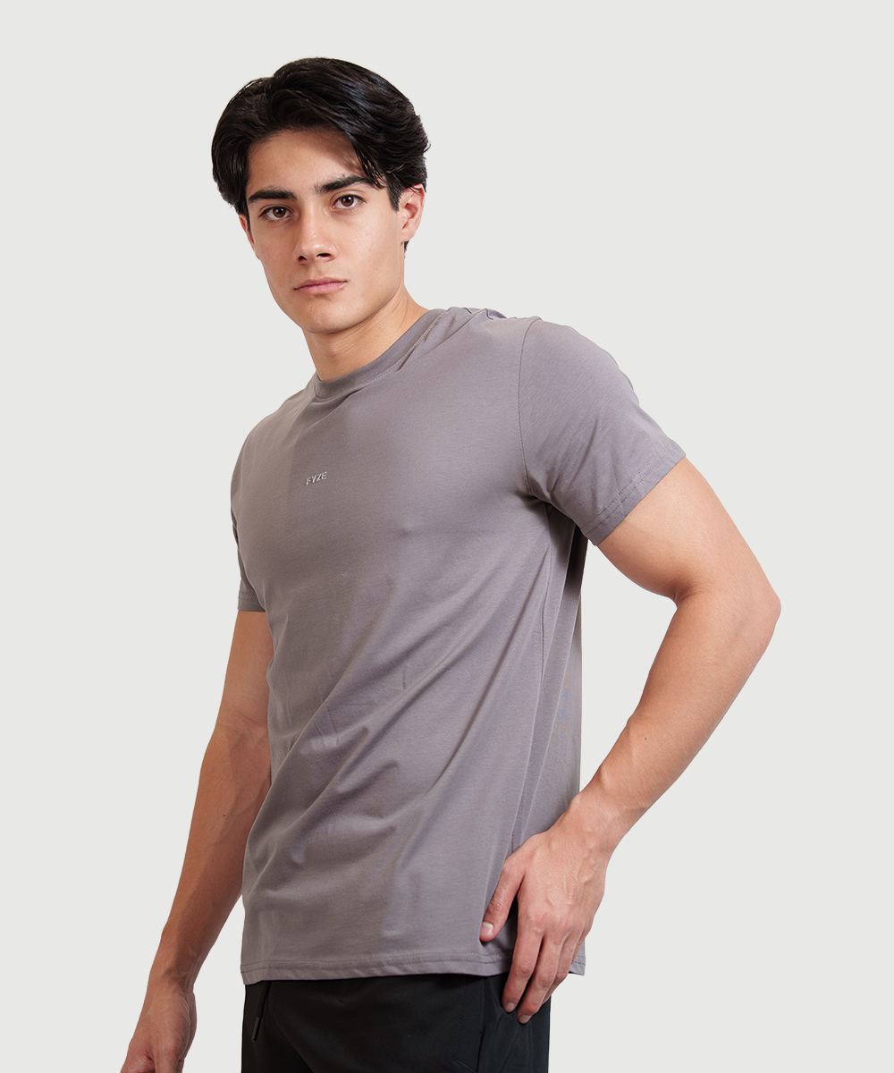 Playera Slim Fit Gris Oscuro