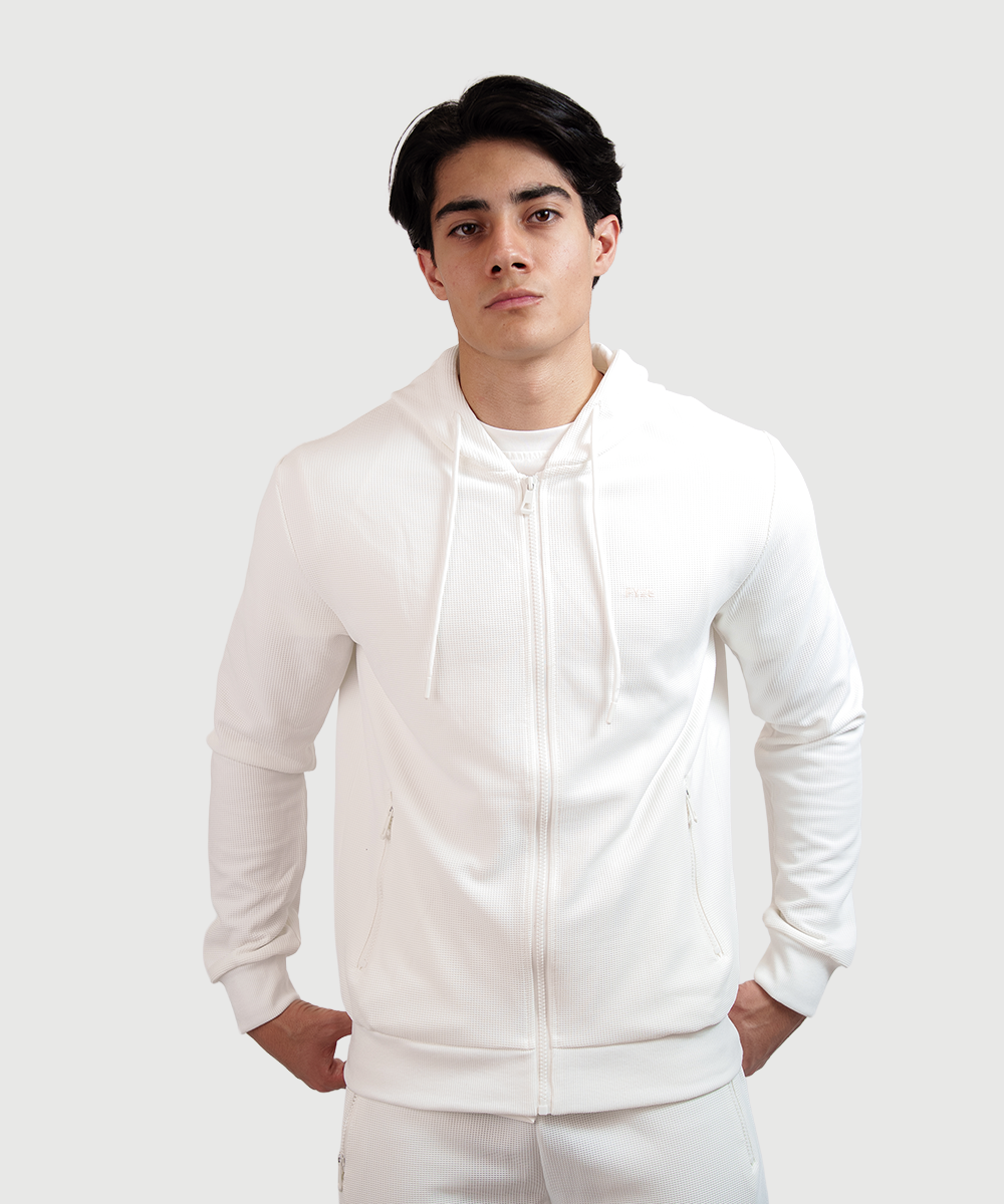 Sudadera Waffle Blanca