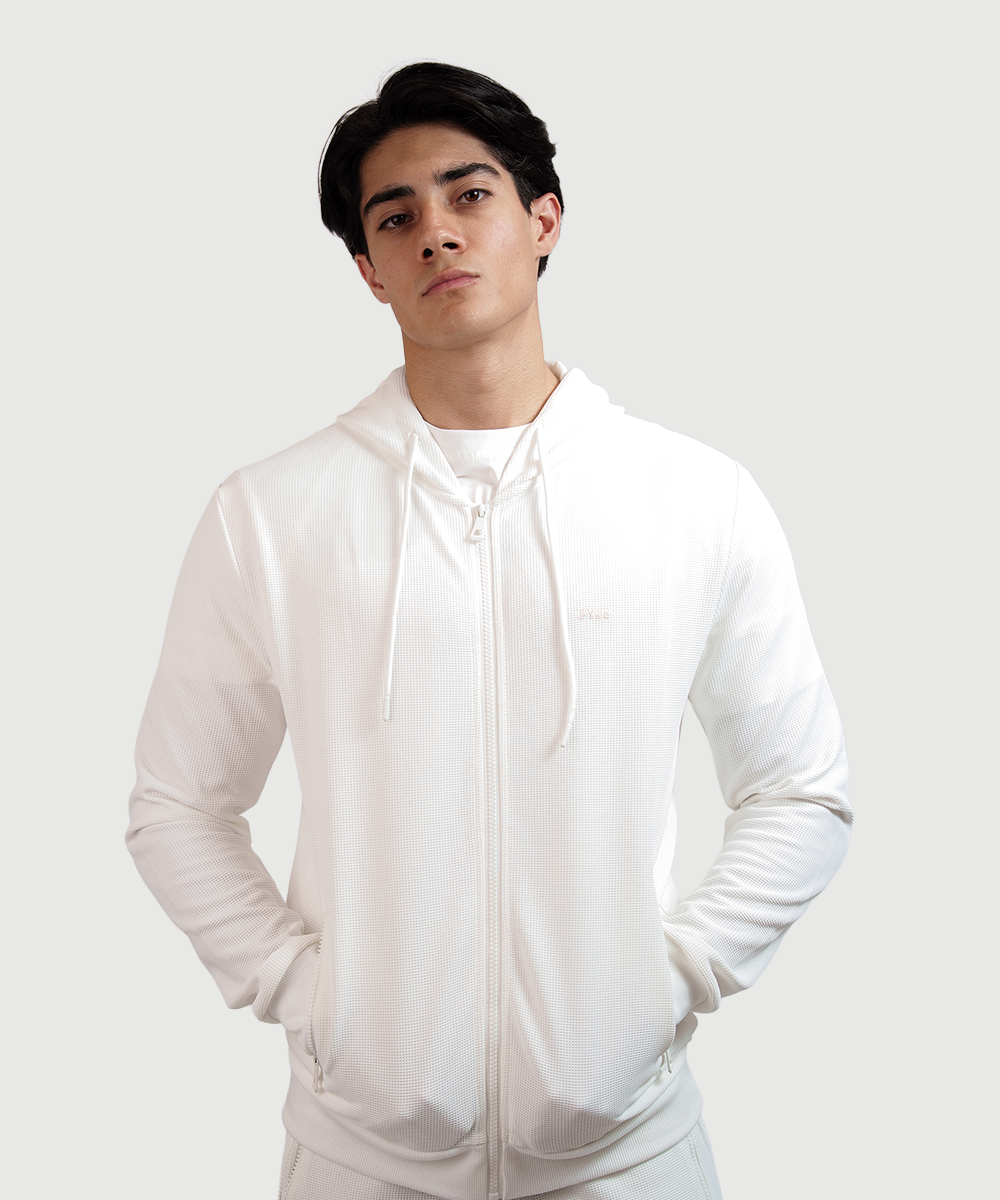 Sudadera Waffle Blanca
