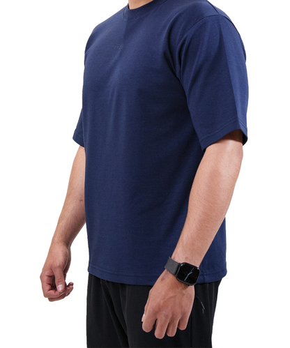 Playera Boxy Marino Fyze, detalle lateral