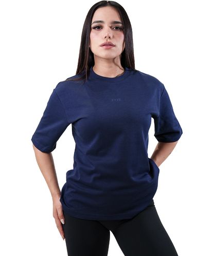 Playera Boxy Marino Fyze para mujer, vista de frente