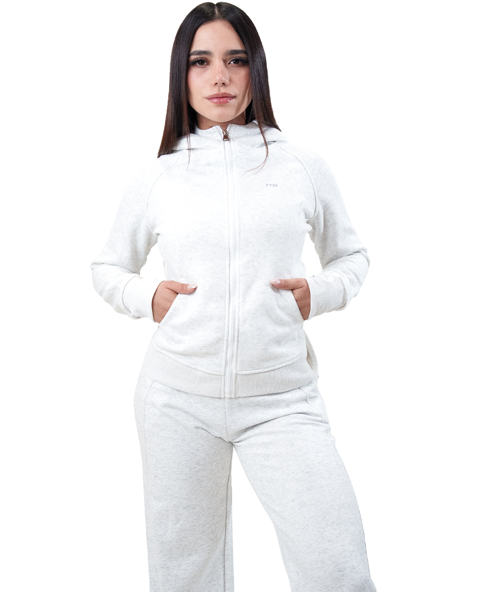 Cotton Jacket Mujer Blanca Fyze, vista de frente
