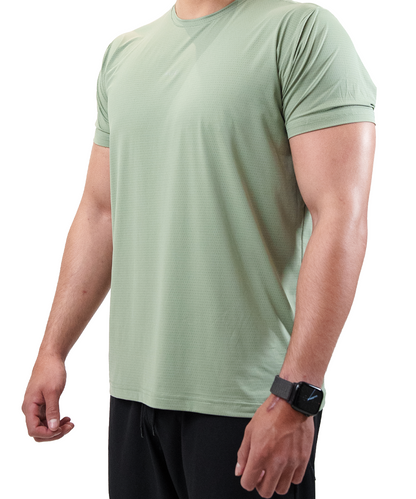 Playera Fly Fit Verde Fyze, vista lateral