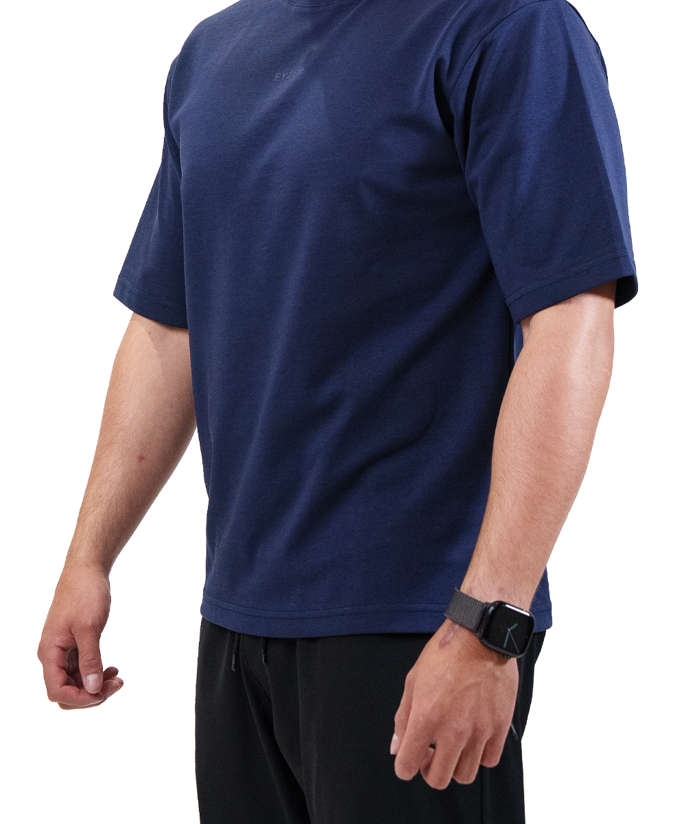 Playera Boxy Marino Fyze, vista lateral