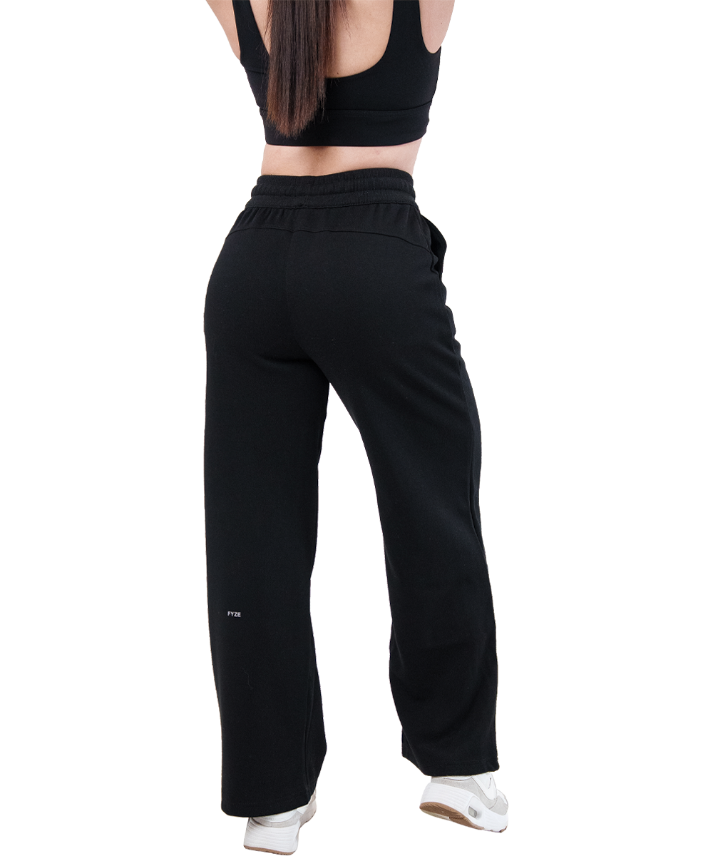 Cotton Pants Negro Fyze, vista de espalda