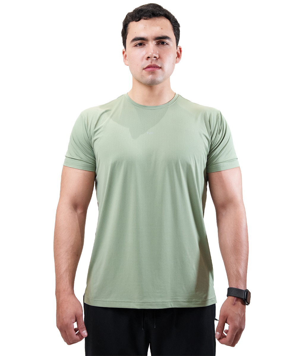 Playera Fly Fit Verde Fyze, vista de frente
