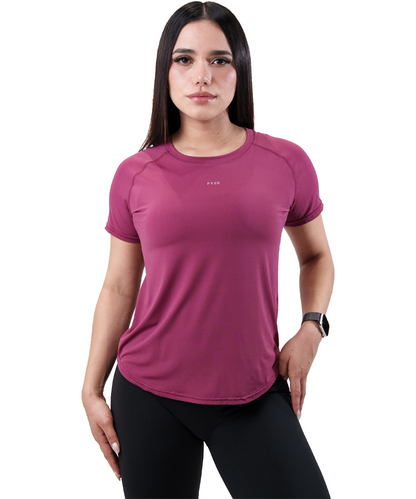 Playera Panel Mujer Magenta, vista de frente
