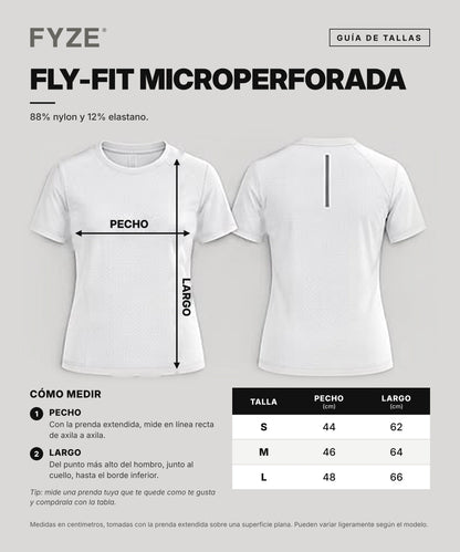 Guía de tallas Fly Fit: cómo medir pecho y largo, tallas S, M y L